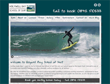 Tablet Screenshot of holywellbayschoolofsurf.com
